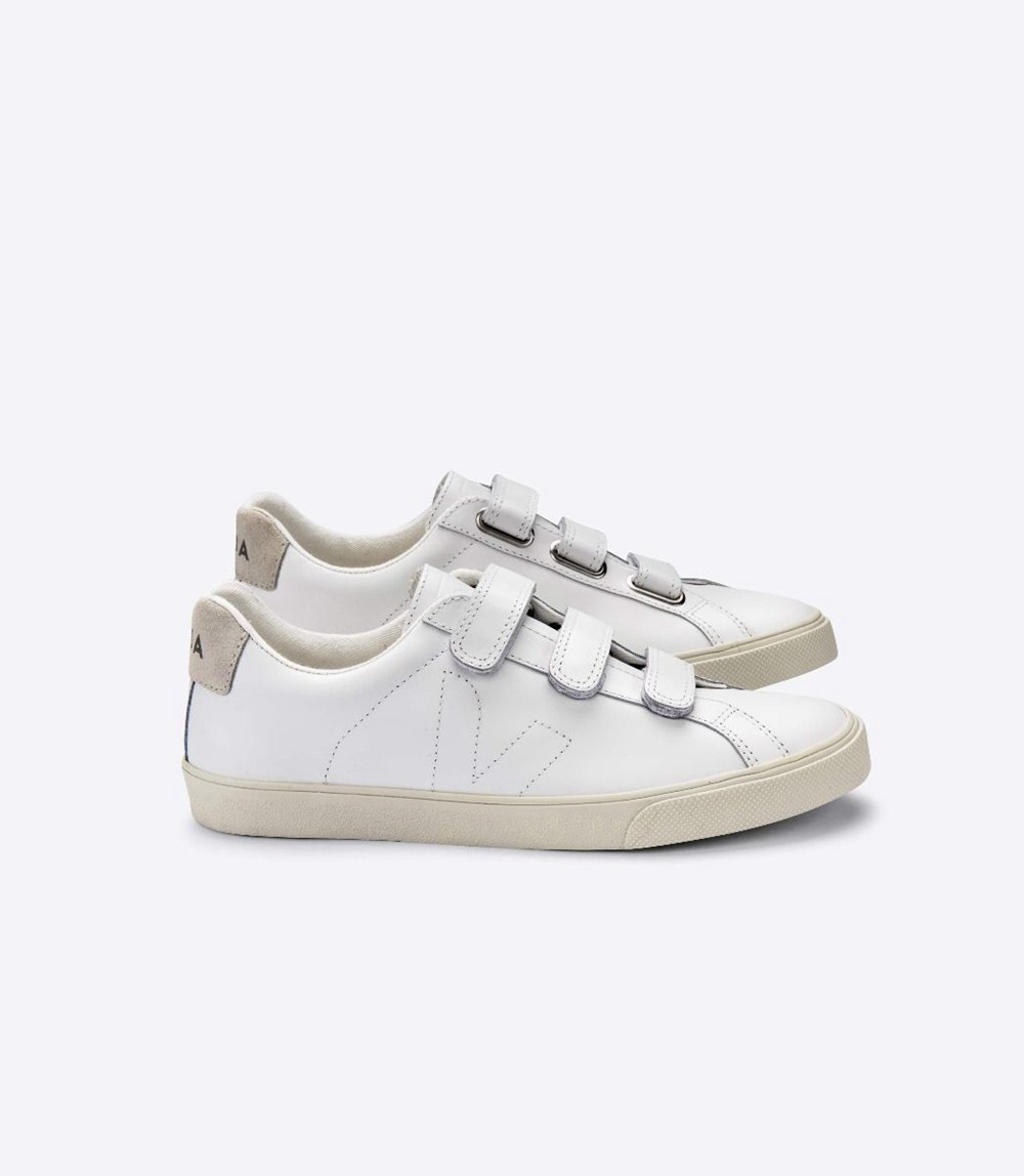 Veja Sneakers Dam - 3-Lock Läder - Vita - 967502-HGE